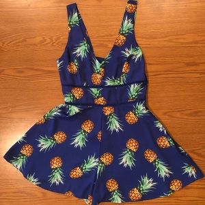 Pineapple Print Romper